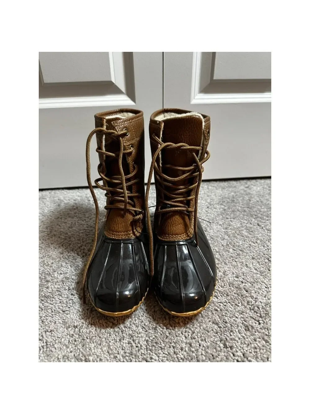 JBU Brown & Black Waterproof Winter & Rain Boots Size 6